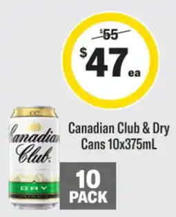 Liquorland Canadian Club & Dry offer