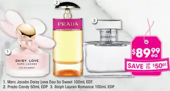 Good Price Pharmacy Marc Jacobs Daisy Love Eau So Sweet 100ml, Prado Candy 50ml offer