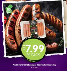 Spudshed Mad Butcher BBQ Sausages offer