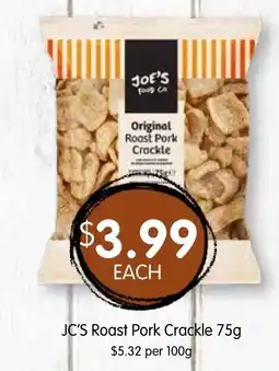 Spudshed JC'S Roast Pork Crackle offer
