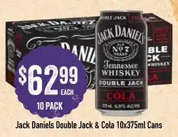 Spudshed Jack Daniels Double Jack & Cola offer