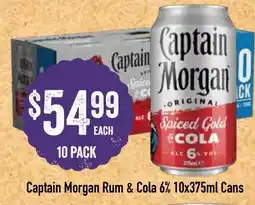 Spudshed Captain Morgan Rum & Cola offer