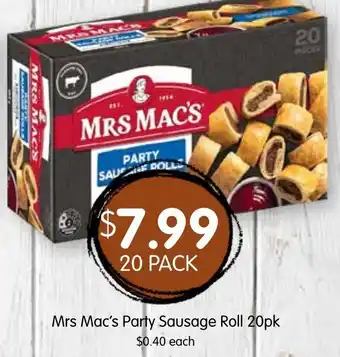 Mrs Mac's Party Sausage Roll