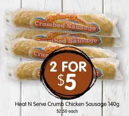 Spudshed Heat N Serve Crumb Chicken Sausage offer