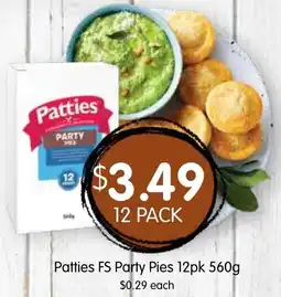 Spudshed Patties FS Party Pies offer