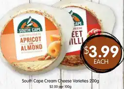 Spudshed South Cape Cream Cheese Varieties offer