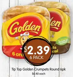 Spudshed Tip Top Golden Crumpets Round offer