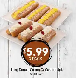 Spudshed Long Donuts Cream Or Custard offer