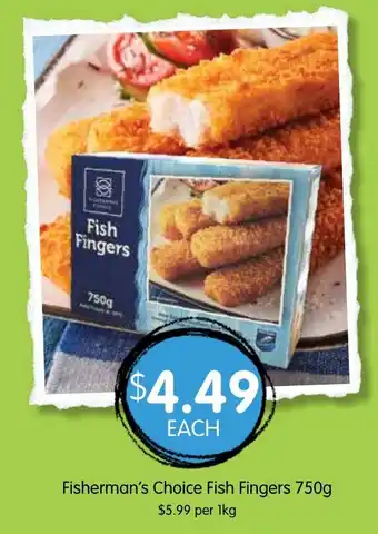 Spudshed Fisherman's Choice Fish Fingers offer