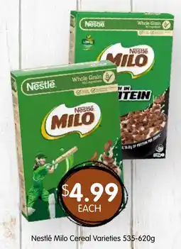 Spudshed Nestlé Milo Cereal Varieties offer