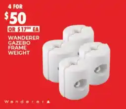 BCF Wanderer Gazebo Frame Weight offer