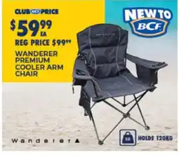 BCF Wanderer Premium Cooler Arm Chair offer