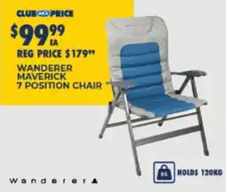 BCF Wanderer Maverick 7 Position Chair offer