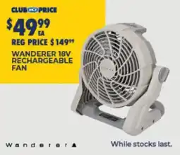 BCF Wanderer rechargeable fan offer