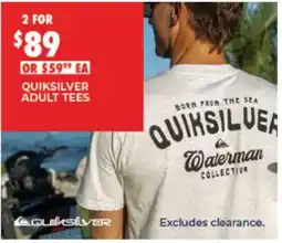BCF Quiksilver adult tees offer