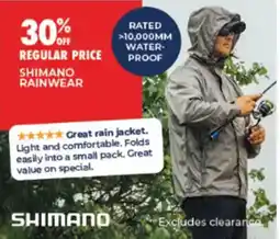 BCF Shimano rainwear offer