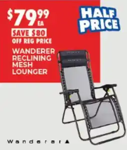 BCF Wanderer Reclining Mesh Lounger offer