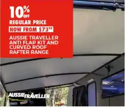 BCF Aussie Traveller anti flap kit and curved roof rafter range offer