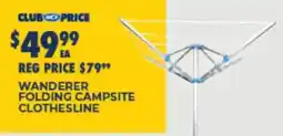 BCF Wanderer Folding Campsite Clothesline offer