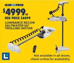 BCF Lowrance Recon Saltwater 54" Trolling Motor offer