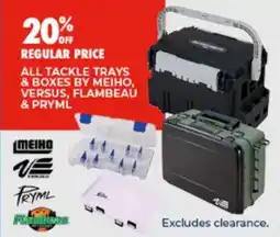 BCF Tackle Trays & Boxes by Meiho, Versus, Flambeau & Pryml offer