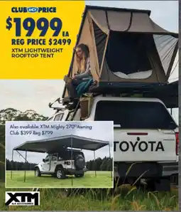 BCF XTM Lightweight Rooftop Tent offer