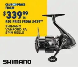 BCF Shimano Vanford FA Spin Reels offer