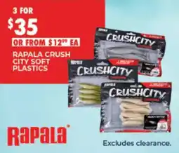 BCF Rapala Crush City Soft Plastics offer