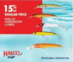 BCF Halco Hardbody Lures offer