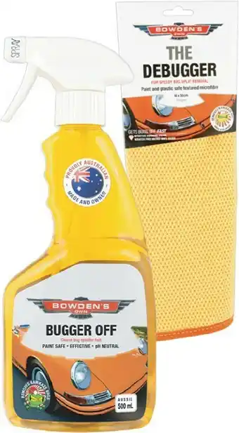 Bowden's Own Bugger Off 500ML & Debugger Microfibre Cloth 40X50CM