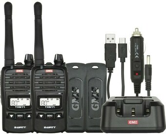 Autobarn GME 2W/0.5W 80CH UHF CB Handheld Radio Twin Pack offer