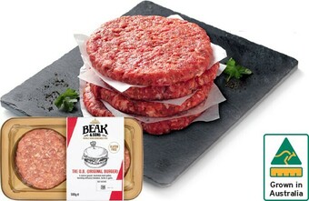 IGA Beak & Sons Original Beef Burger 500g offer