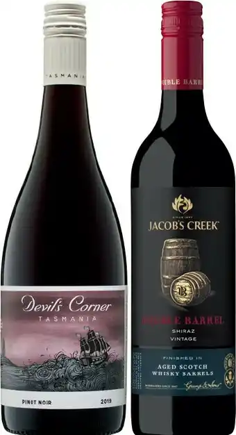 IGA Devil’s Corner or Jacob’s Creek Double Barrel 750mL Varieties offer