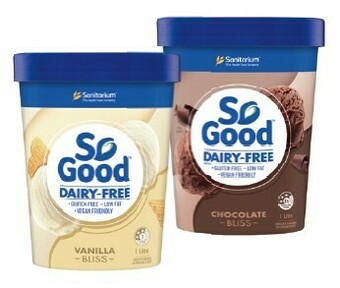 IGA Sanitarium So Good Chocolate or Vanilla Bliss Frozen Dessert 1 Litre offer