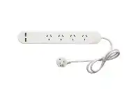 Officeworks HPM 4 Outlet Powerboard with USB-A Ports offer
