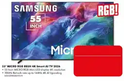 The Good Guys SAMSUNG 55 MICRO RGB R85H 4K Smart Al TV 2026 offer