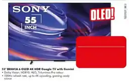 The Good Guys Sony 55" BRAVIA 6 OLED 4K HDR Google TV with Gemini offer