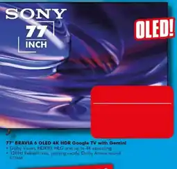 The Good Guys Sony 77" BRAVIA 6 OLED 4K HDR Google TV with Gemini offer