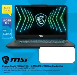 The Good Guys msi Cyborg Black Edition 15.6" i5 RTX4050 6GB Gaming Laptop offer