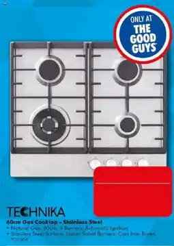 The Good Guys Technika 60cm Gas Cooktop - Stainless Steel offer