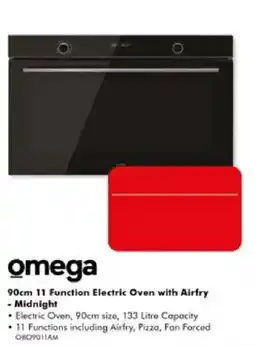 The Good Guys Omega 90cm 11 Function Electric Oven with Airfry - Midnight offer