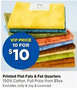 Spotlight Printed Flat Fats & Fat Quarters offer