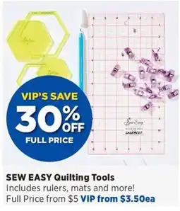 Spotlight SEW EASY Quilting Tools offer