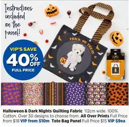Spotlight Halloween & Dark Nights Quilting Fabric offer