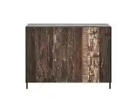 LivingStyles Pure Commercial Grade Industrial Reclaimed Timber & Iron 3 Door Sideboard, 120cm offer