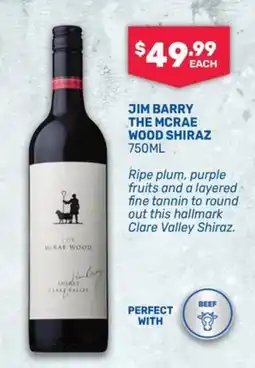 Bottlemart Jim Barry The Mcrae Wood Shiraz offer
