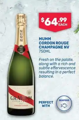 Bottlemart G.H. Mumm Cordon Rouge Champagne NV offer