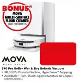 The Good Guys Mova S70 Pro Roller Wet & Dry Robotic Vacuum offer