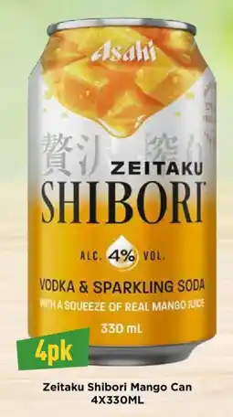 Liquor Legends Zeitaku Shibori Mango Can offer