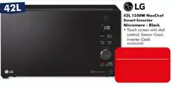 The Good Guys LG 42L 1200W NeoChef Smart Inverter Microwave - Black offer